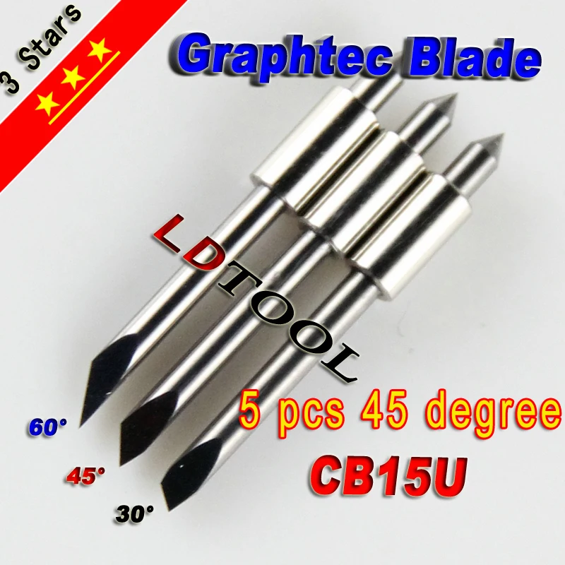 5pcs 45 Degree Big GRAPHTEC BLADES for CB15 Sign Vinyl Cutting Plotter For Cutting Standard Vinyl / From Factory