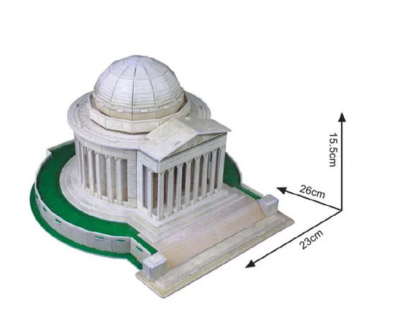 3d Three-dimensional Jigsaw Puzzle Paper Model American Jefferson Memorial Unisex Movie & Tv Construction Models 2021