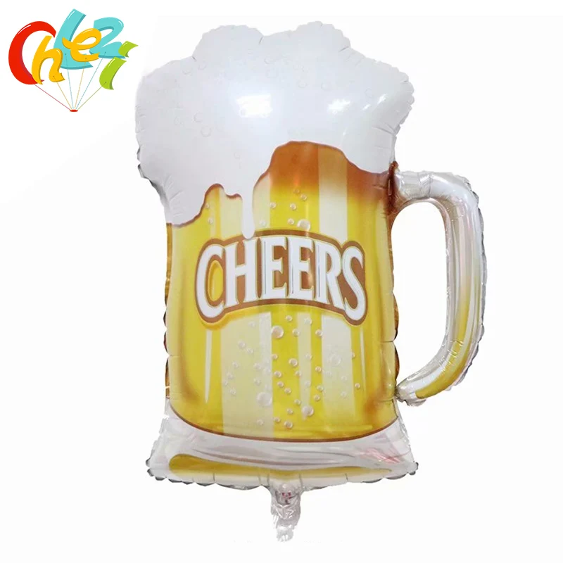 1pc Big Size Cheers Beer Mug Cup Foil Air Balloons For Birthday Party Decoration Graduat Party Summer Party Decorations 73x51cm