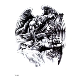 The Angel Kill The Devil Temporary Tattoo Sticker Tatouage Temporaire Homme Body arts Tattoo Flash Tattoo Fake Tatoo Stickers