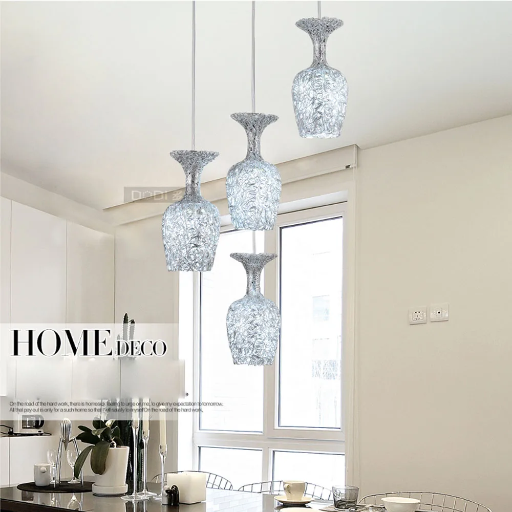 New Modern Small Coffee Color Aluminum Wire Ball Crystal Hanging Pendant Light Cozy Bedroom Lounge Gallery Pendant Lamp Fixture