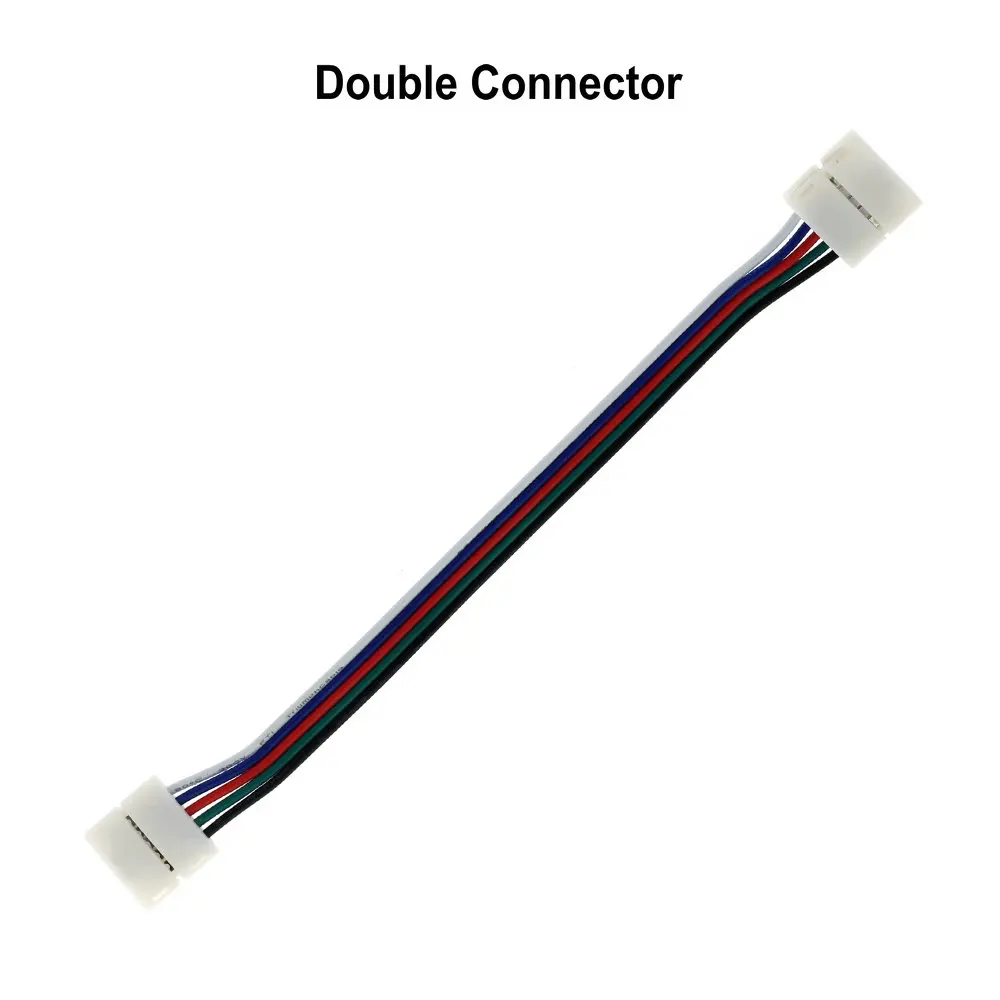 RGBW LED Strip Connector 5pin 12mm /10mm One Connector and Double Connector Free Welding Connector 5pcs/lot