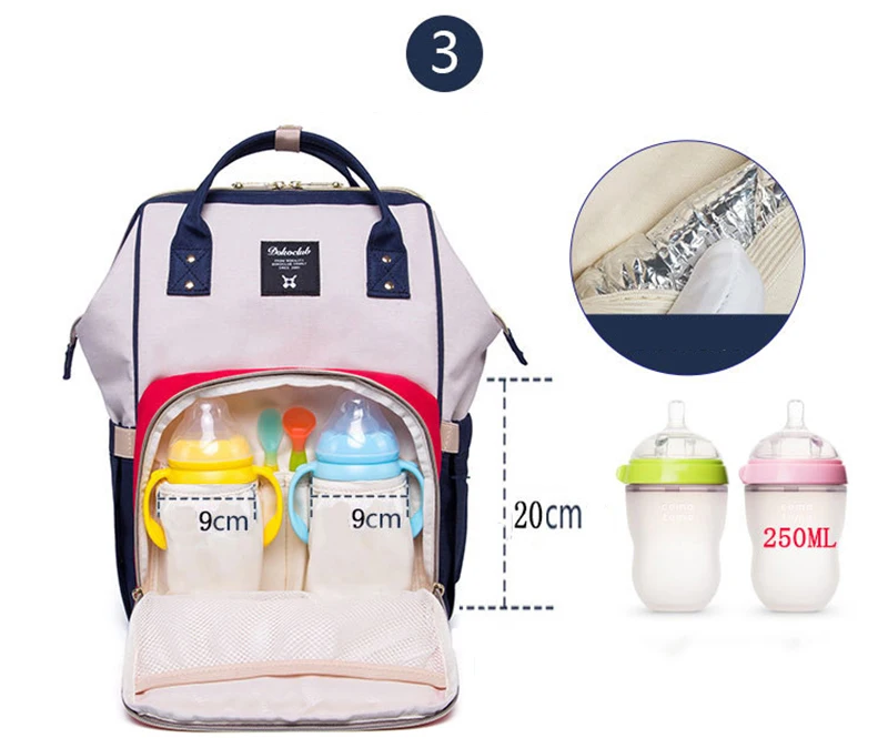 Dokoclub Nappy Bag Mother Baby Muli Function Diaper Bag Nursing Travel Bag Wet Waterproof Backpack Large Capacity Baby Care Bag