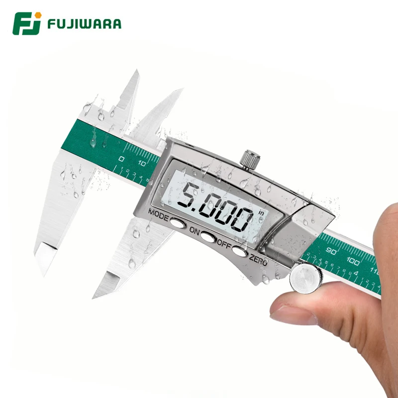 FUJIWARA 0-150mm Digital Display Stainless Steel Caliper  1/64 Fraction/MM/Inch LCD Electronic Vernier Caliper