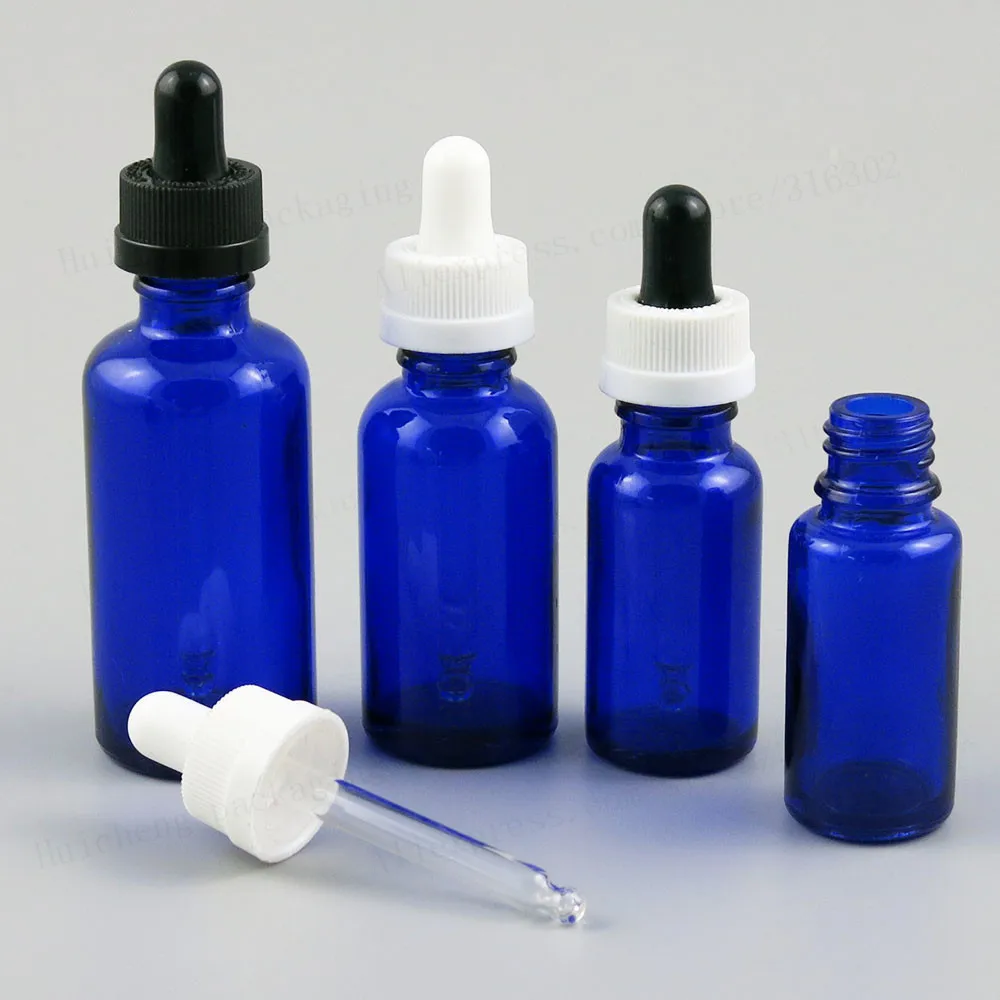 

12 x Refillable E-liquid Glass Dropper Bottles Cobalt Blue Oil Glass Piepette Dropper Container 5ml 10ml 20ml 30ml 50ml 100ml