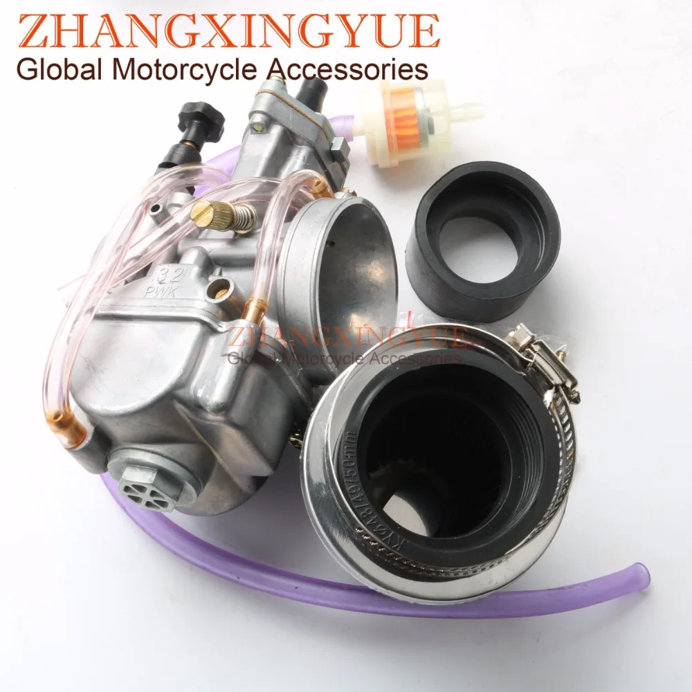 32mm Carburetor & 50mm Air Filter for YAMAHA DT100 DT125 DT175 DT250 OKO PWK KOSO