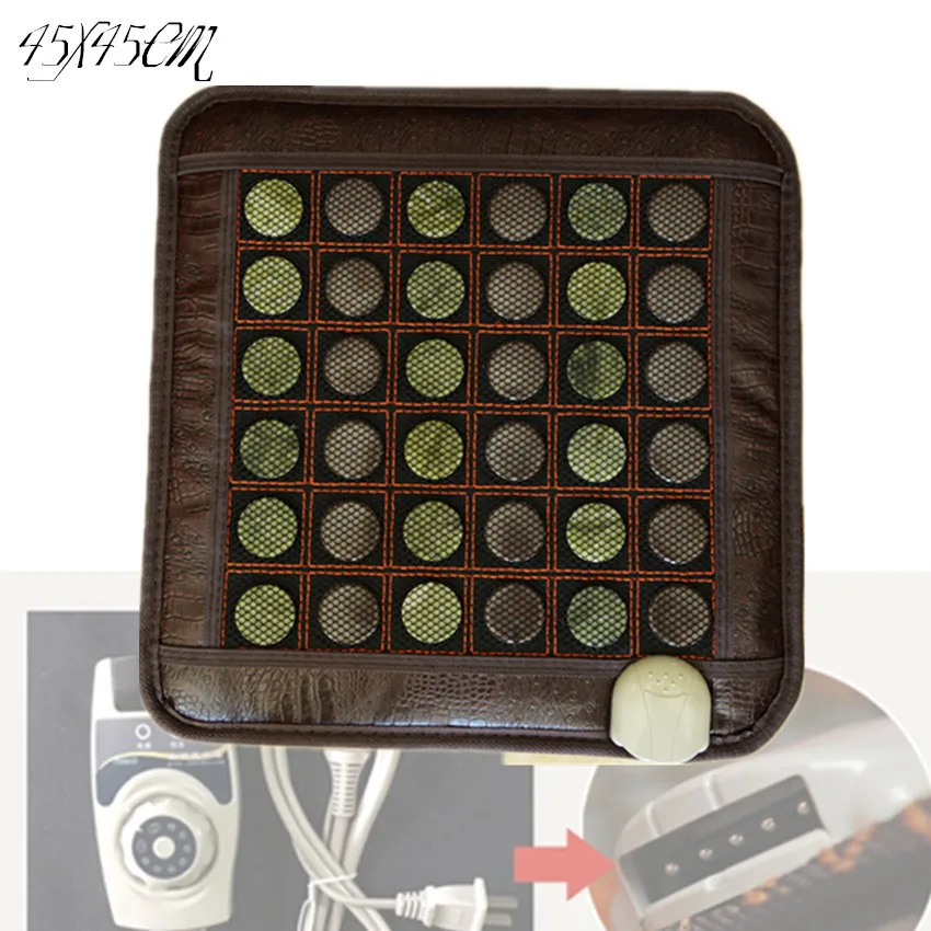 2020 new heating massage mat heated jade stones cushion tourmaline health products heating sleeping mat 45*45CM