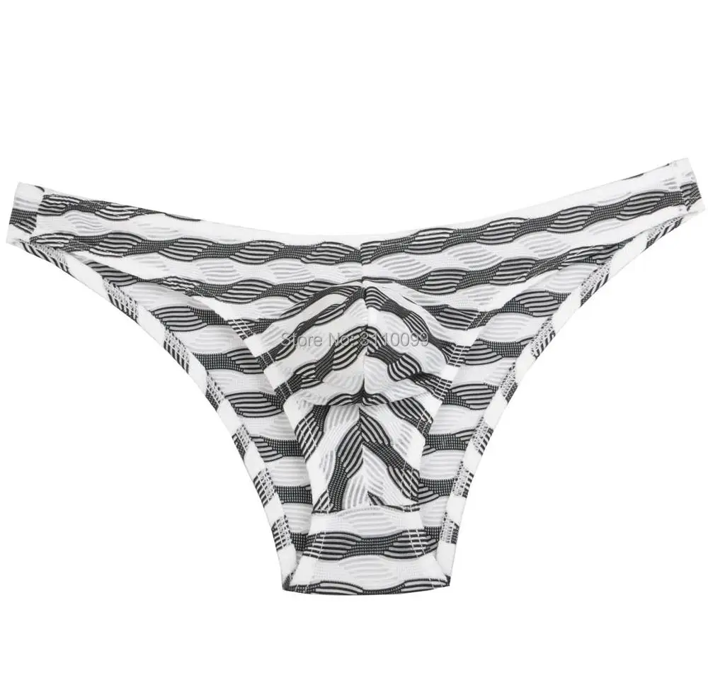 4PCS/Lot Popular Ripples Pattern Design Striped Men\'s Bikini Underwear Briefs Sexy Male Underpants Fashion Shorts