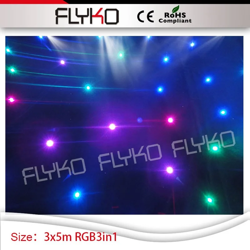 

10ft by 17ft factory wholesale price twilking leds star screen led curtain