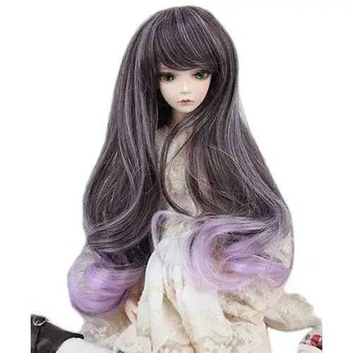 

[wamami] 97# Purple Wavy Long Wig For 1/4 MSD 1/3 1/6 SD AOD DZ BJD Dollfie