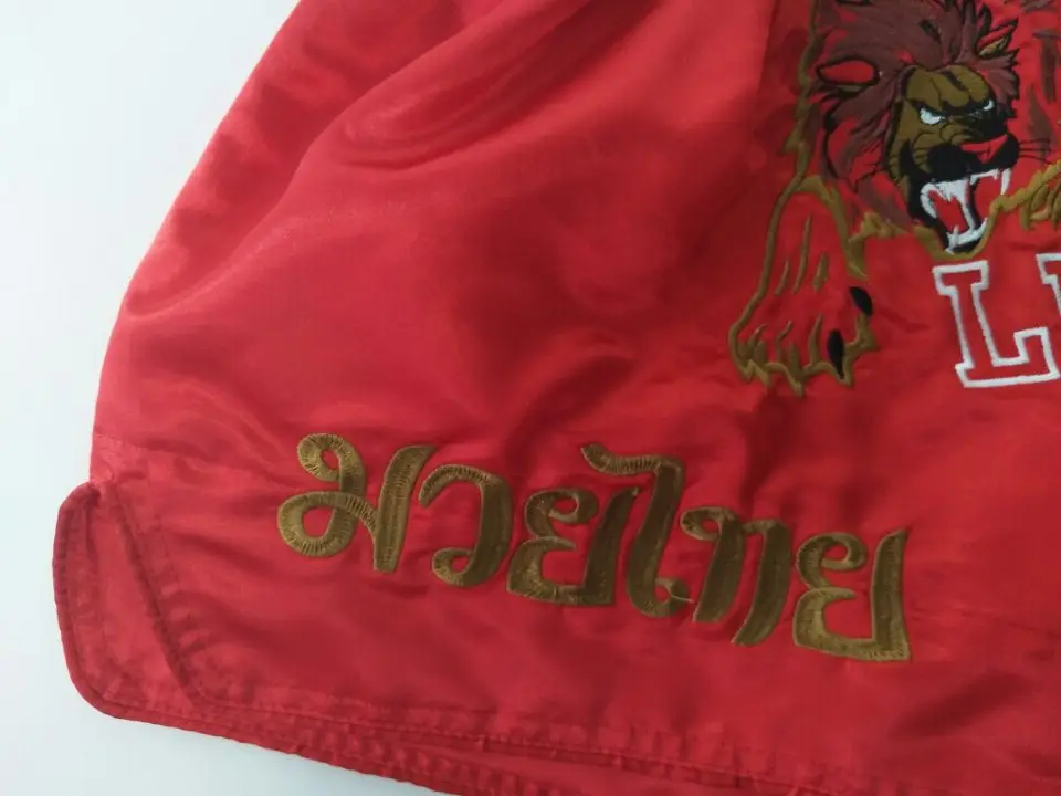 Embroidery patch muay thai shorts  Fluory\'s boxing shorts