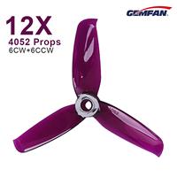 6 Pairs /12 Pcs Gemfan Flash 4052 4 inch tri-blade Propeller Flash Props CW CCW motor mini propeller For RC Drones Quadcopter