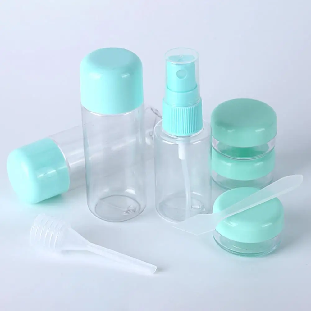 8pcs/set Portable Flight Travel Size Bottle Pack Liquid Containers Shampoo Cream Cosmetics Refilable Bottles 30