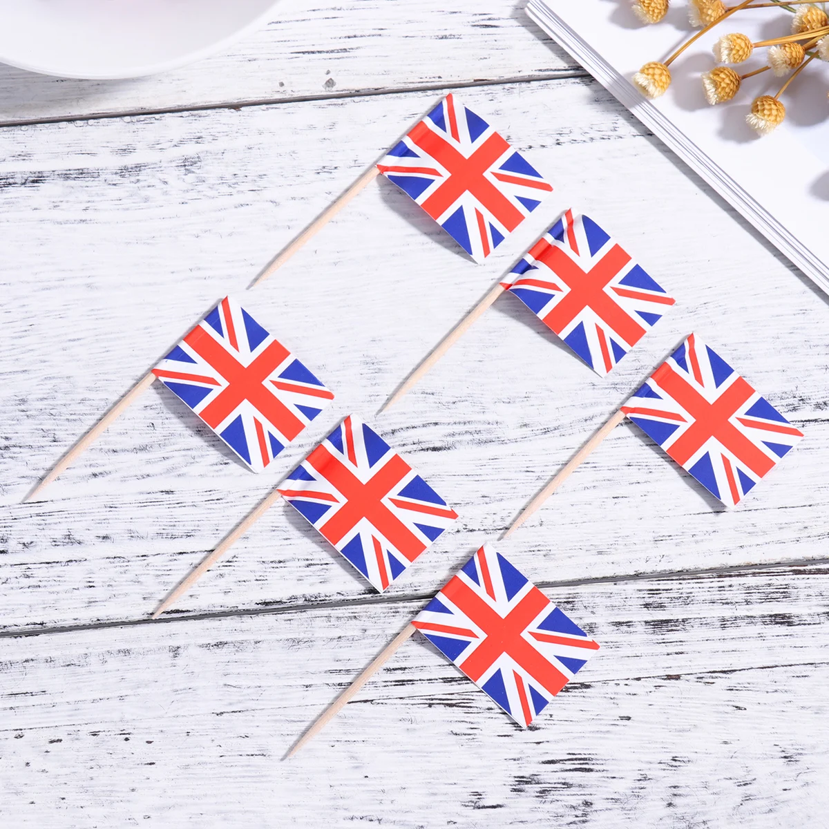 Flag Flags Picks Toothpick Cupcake Uk British Union Jack Stick Cake Mini Toothpicks Cocktail Toppers Sticks Decorations Kingdom