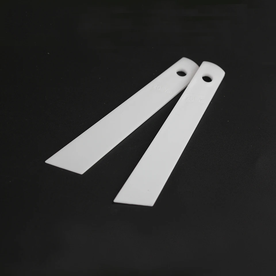 WUTA White Plastic Glue Spreader Glue Applicator Sticks Leather Scraper Thin Gluing Gumming Board Essential Leather Crafts Tools