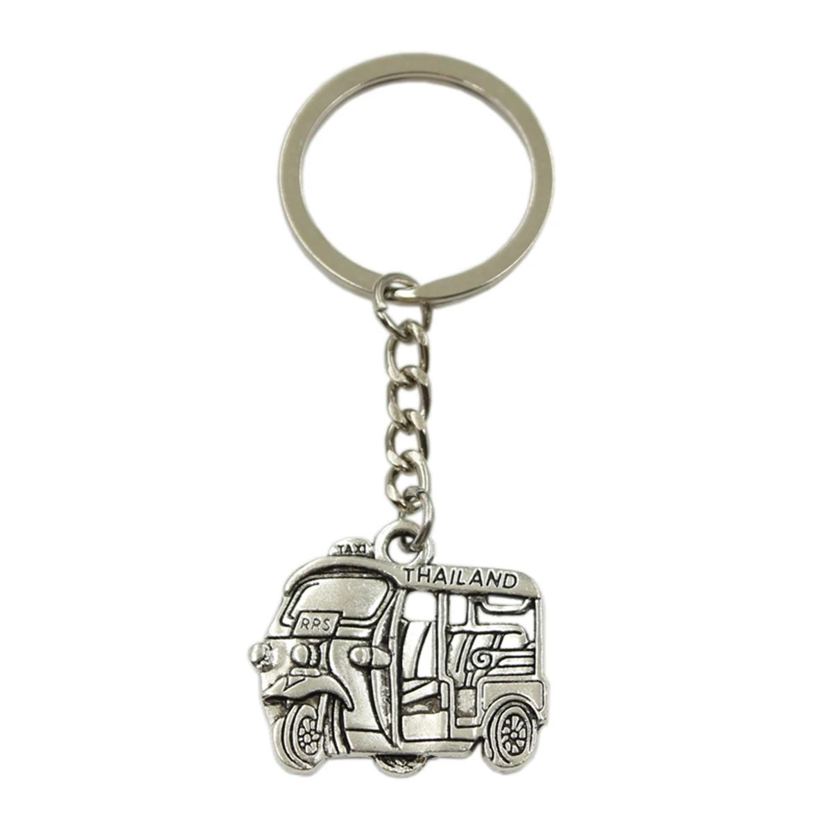 New Fashion Men High Quality Car Keychain DIY Metal Holder Chain Silver Color Thailand Taxi Car Bus Pendant For Gift