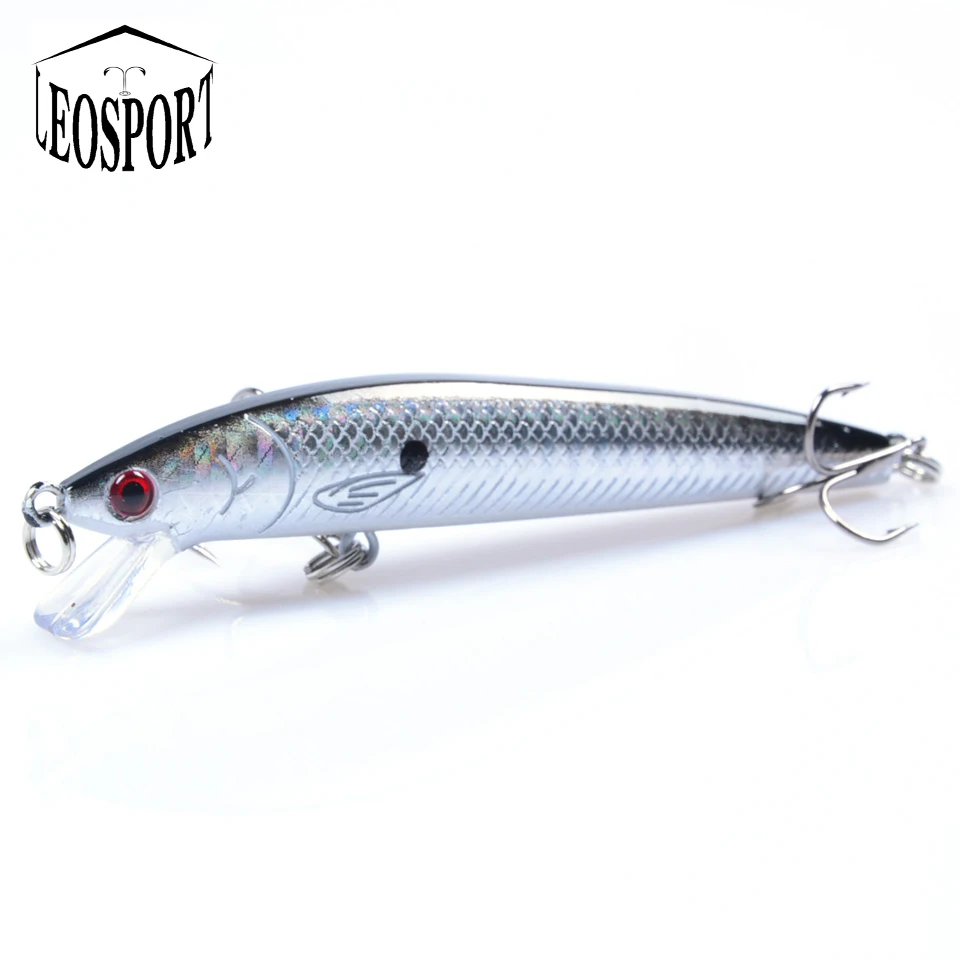 LEOSPORT 1PCS 10cm 8.5g Artificial Floating Minnow Lure Tight Shot Fishing Lures Hard Bait Tackle 3D Fish Eyes Hot Sale