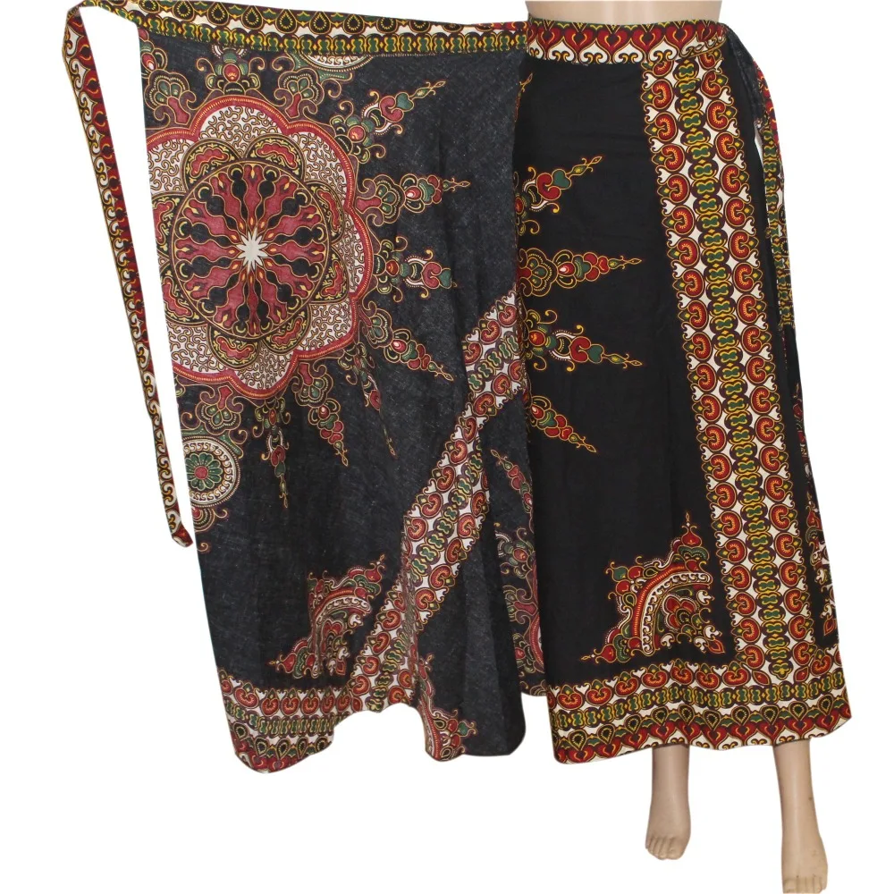 Dashikiage 2019 Nieuwe Mode Afrikaanse Print Lange Rok 100% Katoenen Rok Met Riem