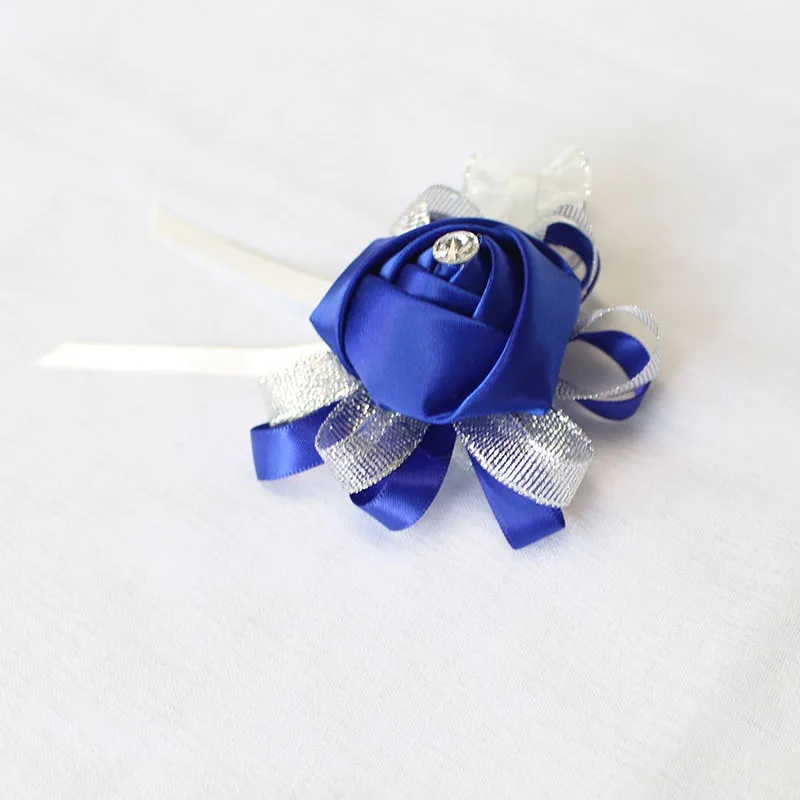 Lovegrace-ramillete de flores de rosas azules de seda de simulación, tocado DIY, sombrero, decoración de fiesta de boda, nuevo, 1 pieza, 3 piezas