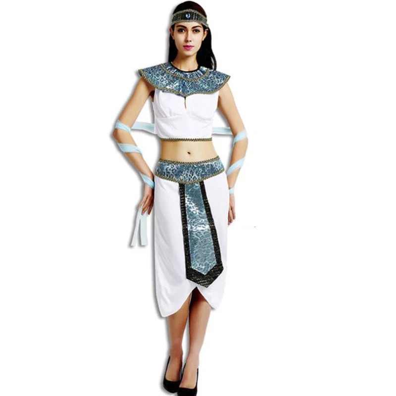 Adulti Sexy faraone egiziano costumi regina dea greca ragazza per Cleopatra Girls Halloween Party Fancy Dress Costume