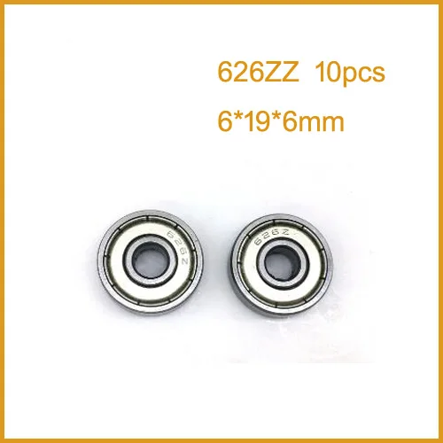 10pcs 626z abec5 626 zz Miniature deep groove ball bearing 626ZZ 6*19*6 mm