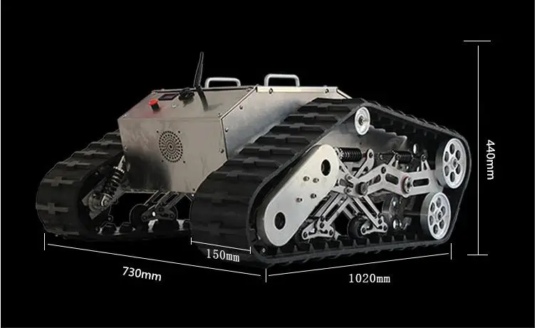 Big Load Robot Tank Car Chassis for Monitoring Fire Fighting Control Protection Dangerous Enviroment Moving Platform