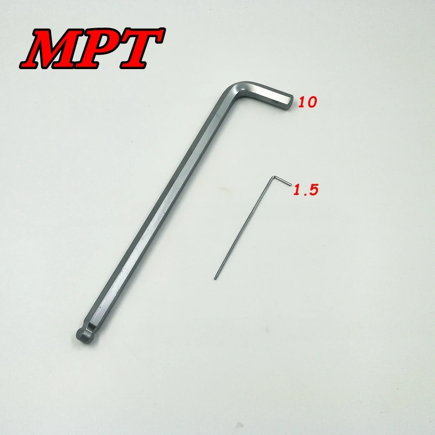 MPT 9-Piece Extra-lungo Braccio Palla End Chiave Esagonale Set T10-T50 Allen Wrench Set