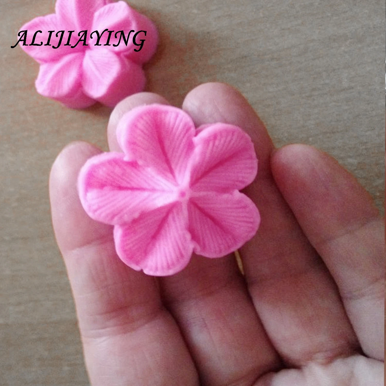 2Pcs/set Rose clamping cooking tools Plum blossom flower Silicone Fondant Mold DIY Cake Decorating tool Super Sculpey D0849