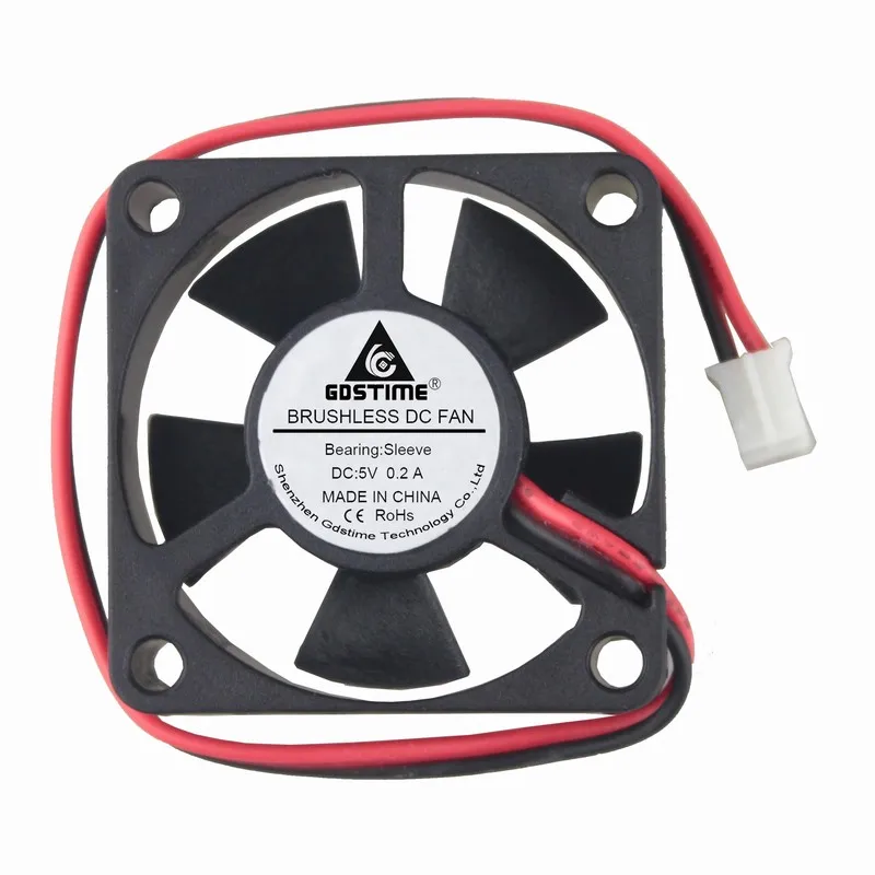 

Gdstime 5 Pieces 2Pin 2.0 DC 5V 35mmx35mmx10mm Brushless Cooling Fan 35mm x 10mm 3510 Mini Cooler 3.5cm 35x35x10mm