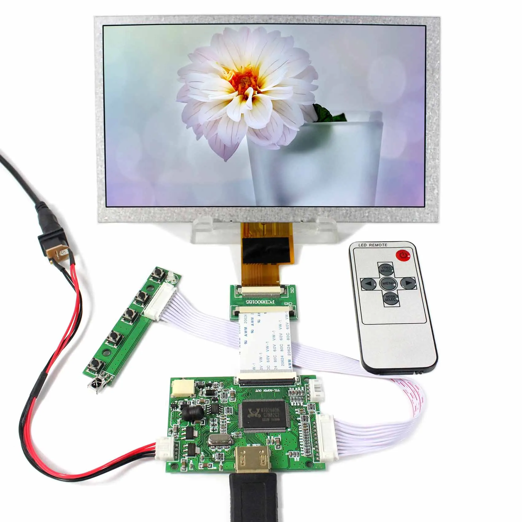 HD MI LCD Controller Board+8inch ZJ080NA-08A 1024x600 LCD Screen