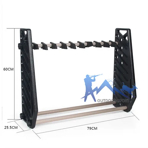 Tactical  ABS Material 11 Airsoft Rilfe Scope Collected Display Shelves for Outdoor Accessory  OS33-0109