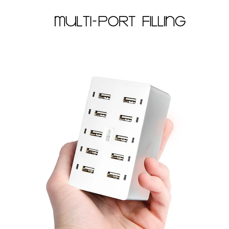 

Universal 5V usb charger 10 port USB charging dock station multi port mobile phone adapter for Iphone 6 7 xiaomi smartphone