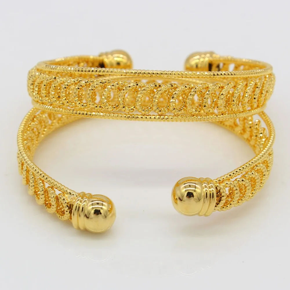 Adixyn Width 12mm Dubai Gold Bangles Women Men Gold Color Bangles&Bracelets African/Ethiopian/Arab/Kenya Wedding Gifts