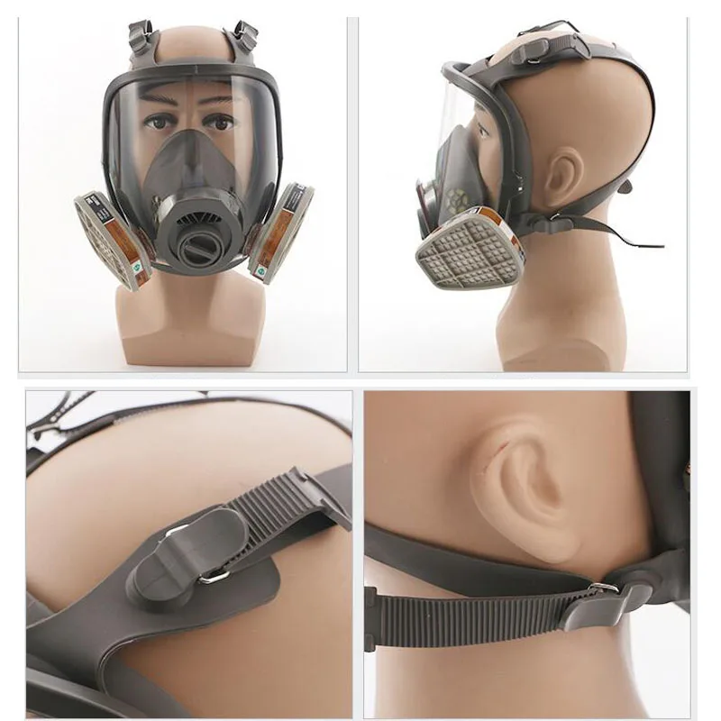 Double Use Satety Respirator Mask 17 In 1 Suit Painting Spray Gas Mask Same For 3M 6800 Industry Dust Gas Mask with 3M Filter