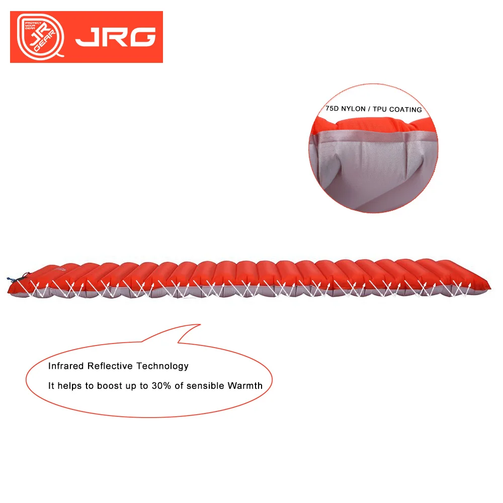 JR Gear R3.0/5.0 TPU Inflatable Mattress Manually Press Sleeping Pads Ultralight Camping Mat Tent Air Pad Outdoor Cushion Winter