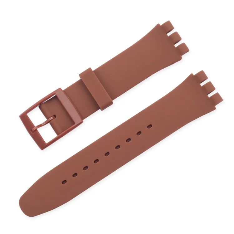 MR NENG Watch Accessories for Swatch strap buckle Black White Navy silicone watch band 16mm 17mm 19mm 20mm rubber strap image 5