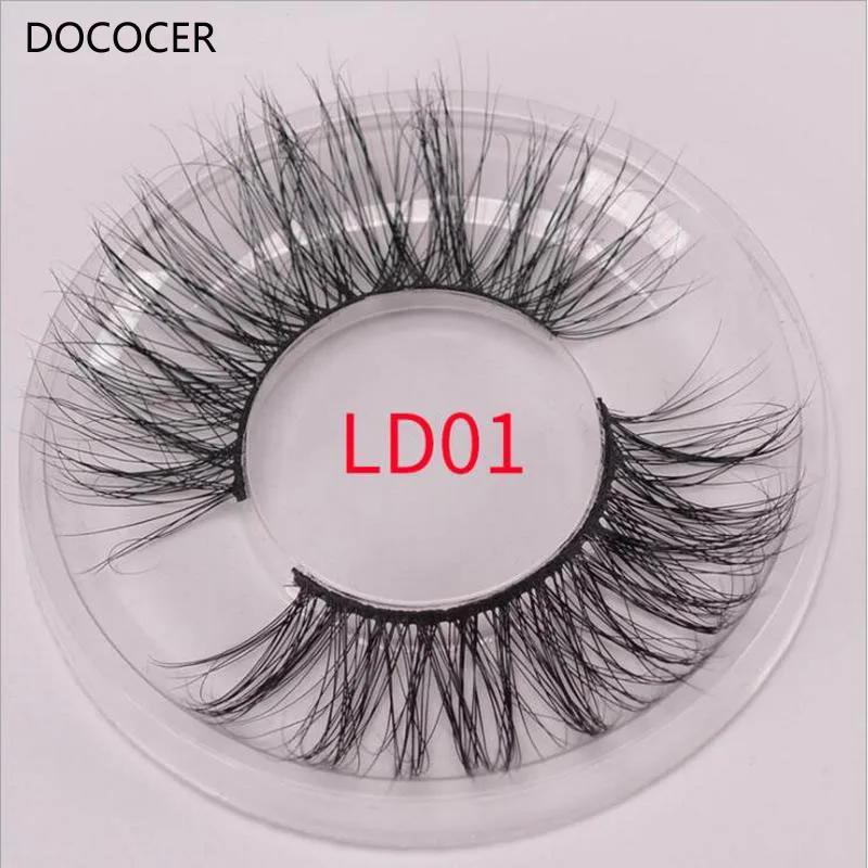 25mm Long 3D mink lashes extra length mink eyelashes Big dramatic Mink Lashes 100% Cruelty free Handmade fake lashes DOCOCER