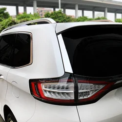 For Ford Edge 2015 2016 2017 Car styling accessories ABS Chrome Car rear windows pillar Spoilers Wings Cover Trim