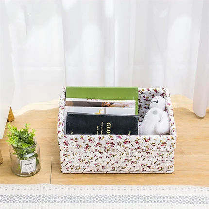 

Storage Basket Fabric Woven Basket Desktop Snack Remote Control Storage Box Woven Storage Box Underwear Toy Box