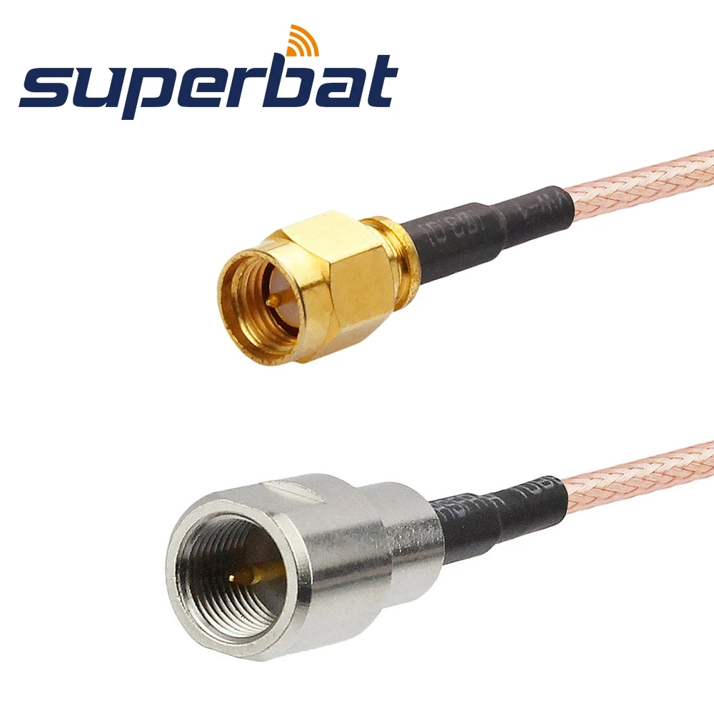 Superbat FME Plug to SMA Male Adapter RF Pigtail Cable RG316 15cm for Wifi Antenna