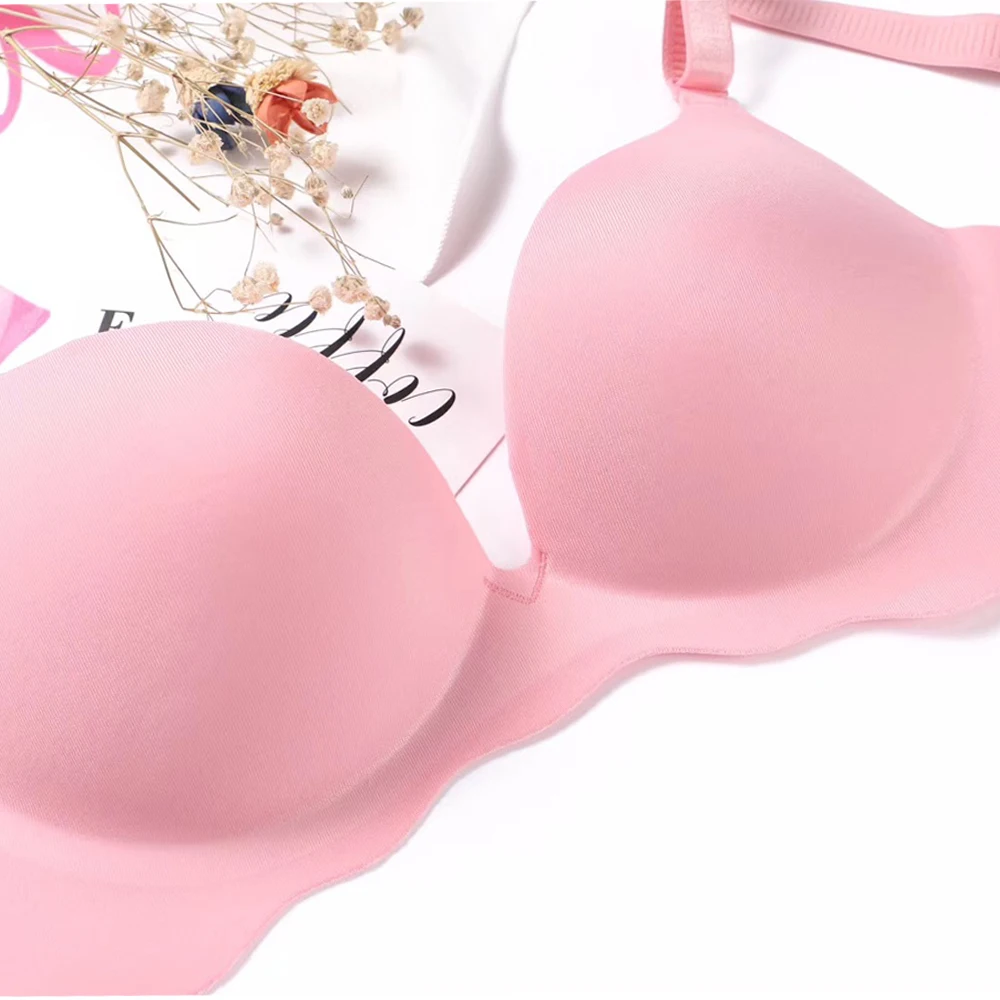 Bra Seksi Modis untuk Wanita Lingerie Push Up Bra Mulus Kawat Bralette Bra Gratis Pakaian Dalam Wanita Intim