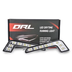 2個8 ledカーデイタイムランニングライトledフォグランプ車の外光キセノンランプ用の駆動フォグライトメルセデス · ベンツdrl led
