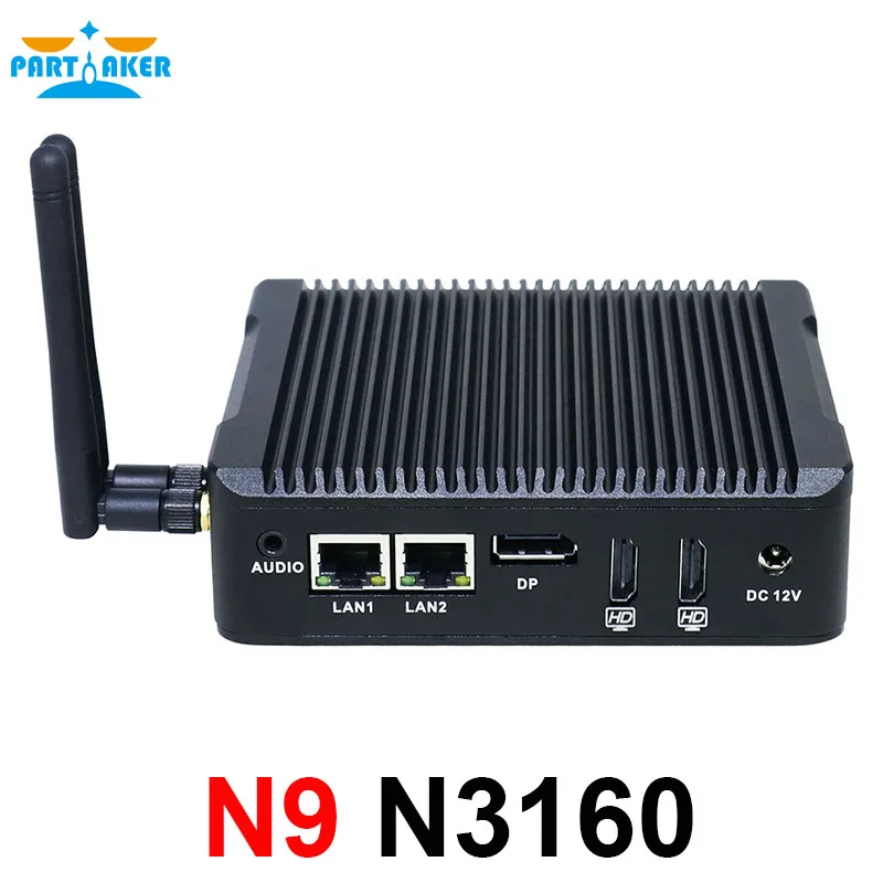 Nano mini pc N9 N3160 quad core supporto sistema linux per casa e ufficio