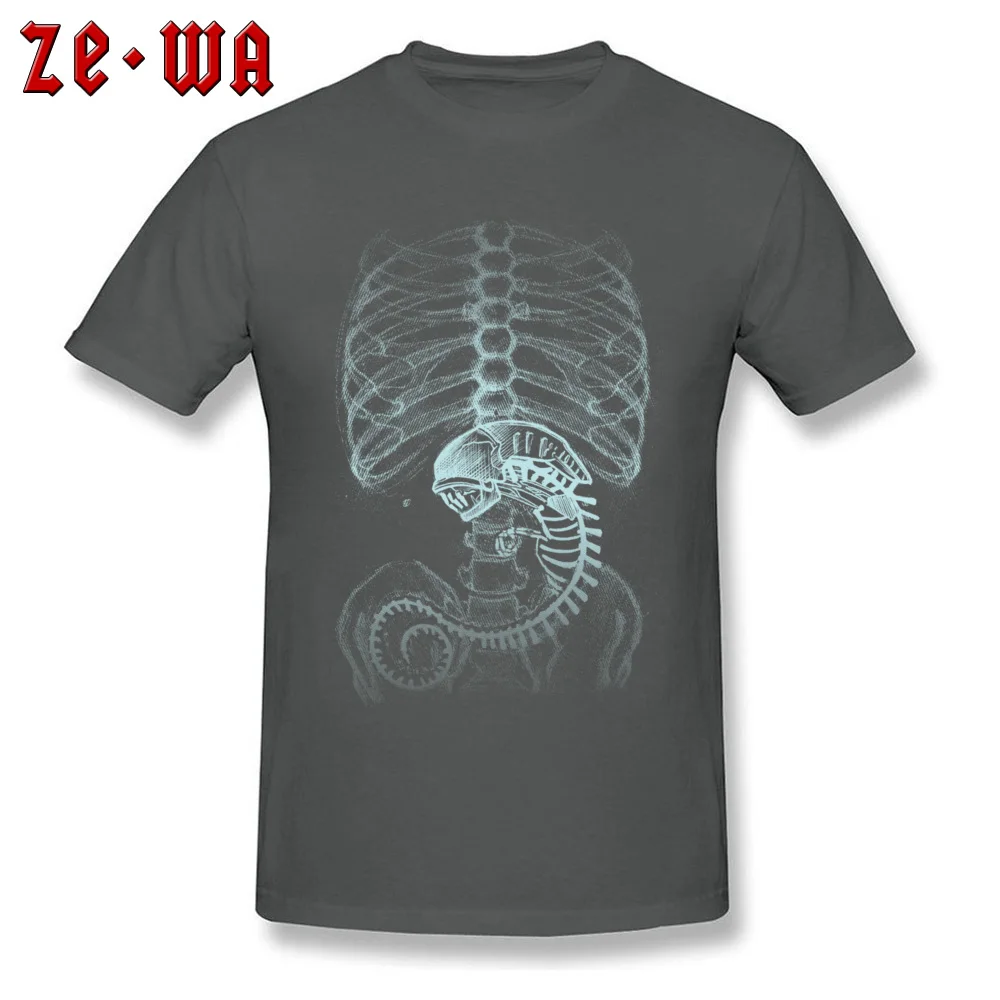 Creepy Alien Clothes Men T-Shirt Plus Size Men\'s T Shirt Male TShirts Camiseta Tshirt 3XL XS Tee Shirt Homme Summer Funky X-ray