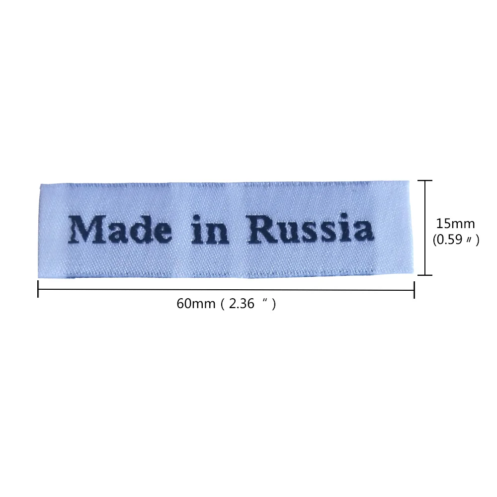 Made In Russia Origin Labels For Clothing Handmade Woven Tags Sew Fabric Label For Gift Diy Sewing Accessories