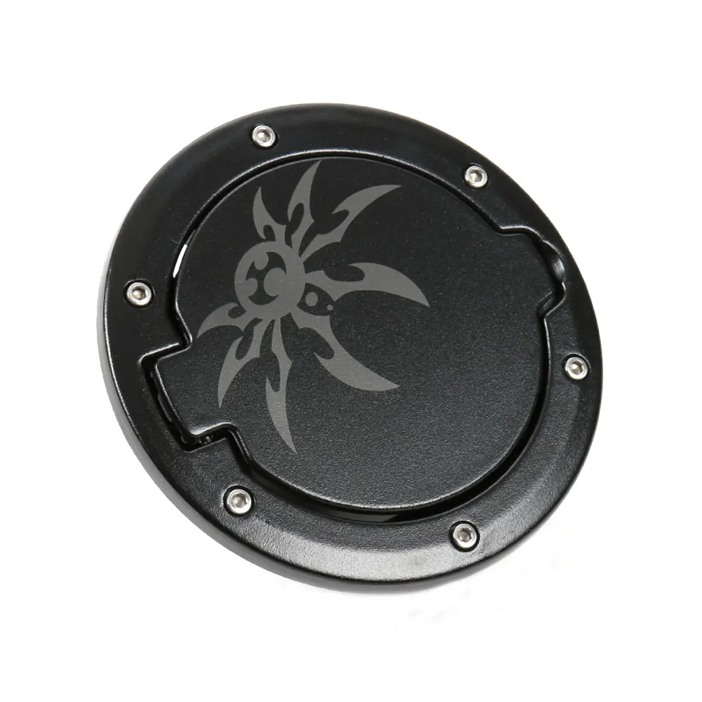 Auto ABS+Metal Black 1941 Willis Venom Spider USA Flag Front Face Car Fuel Tank Cover Fuel Gas Cap for Jeep Wrangler 2007-2016