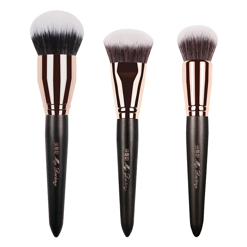 MyDestiny 007 Sculpting Foundation 011 Airbrush Kabuki 012 Large Domed Stippling Brush - Perfect Face Beauty Makeup Brush Tools