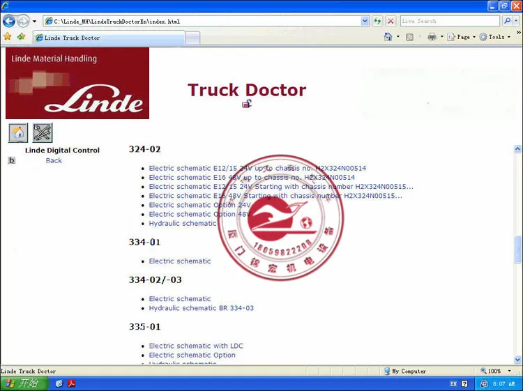 Linde doctor program v2.01.05 [01.2016] forklift truck diagnostic software diagnosis tool cable truckdoctor repair diagnose