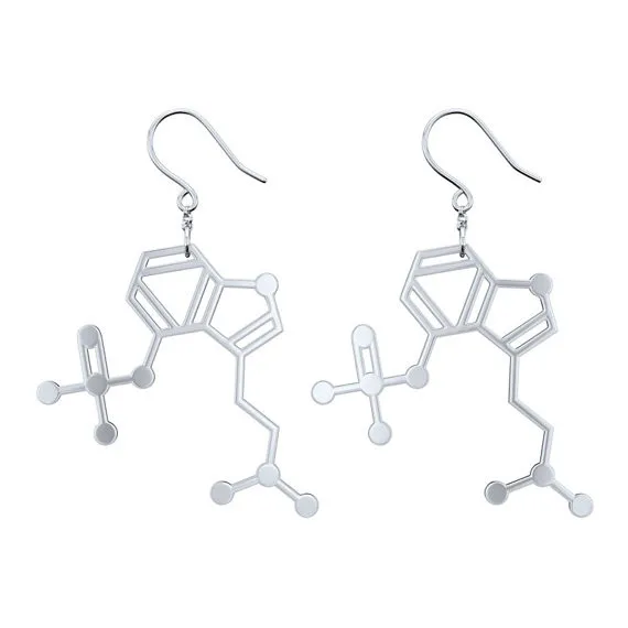 DANGGAO fashion Unique Handmade Psilocybin Mushrooms Molecule Earrings for women girls female