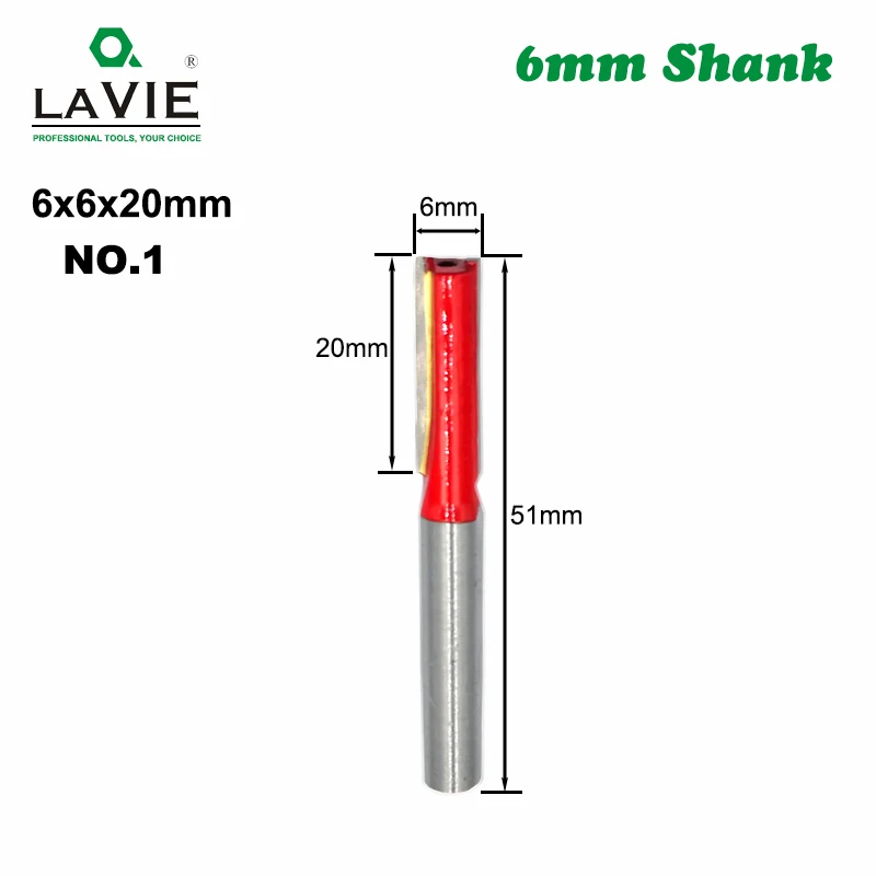 1pc 6mm Shank Router Bit Straight T Bit V Flush Trimming Cleaning Round Corner Cove Box Bits Milling Cutter for Wood